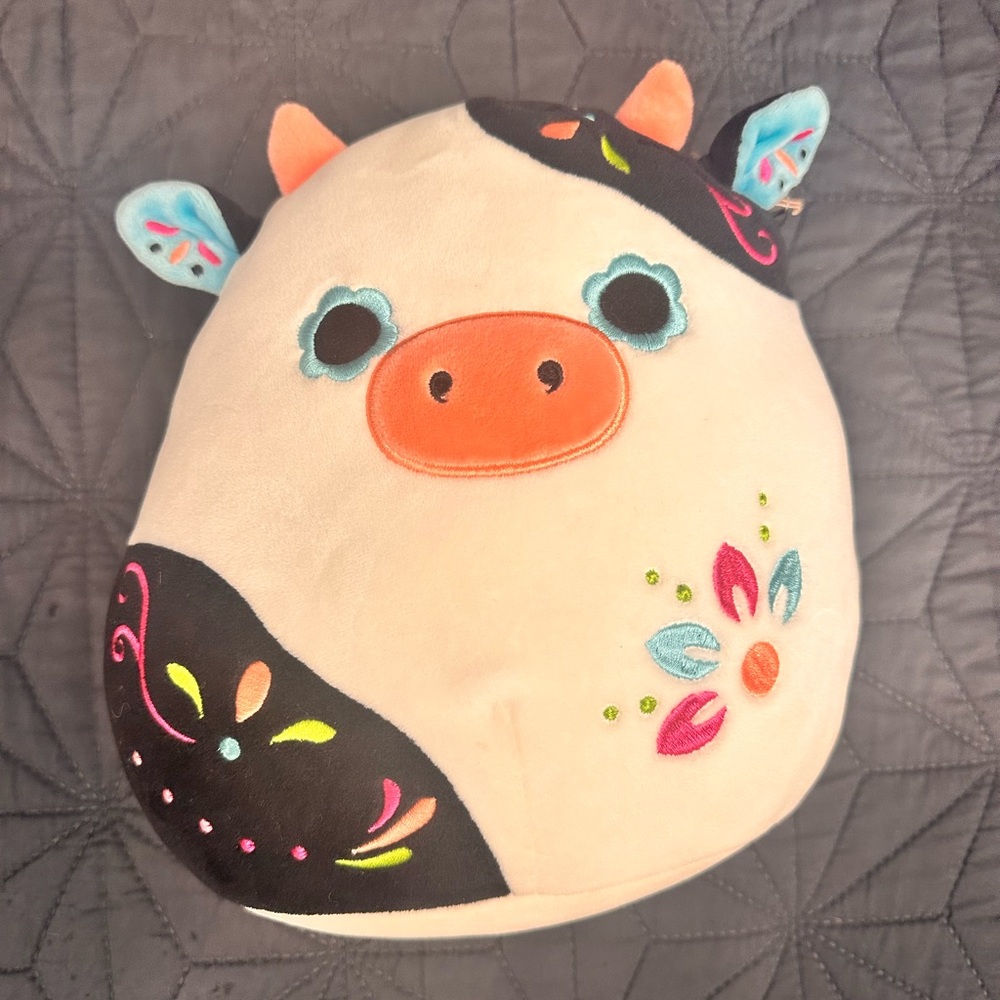 Squishmallows 10" Connor the Cow Day of the Dead Plush Halloween Exclusive NWT
